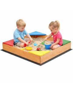 Dečiji drveni peskarnik KINDER HOME sa 4 sedišta – 90x90 cm