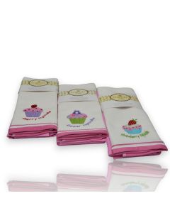 Set 6 kuhinjskih krpa Wafle, baby pink - VLK000109- baby pink