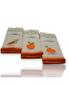 Set 6 kuhinjskih krpa Wafle, orange - VLK000109- orange 1