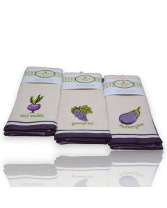 Set 6 kuhinjskih krpa Wafle, purple - VLK000109- purple