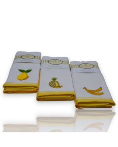Set 6 kuhinjskih krpa Wafle, yellow - VLK000109- yelow
