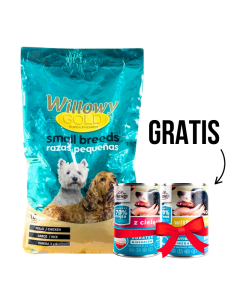 WILLOWY Suva hrana za mačke Gold Small&Mini Adult 10kg + Gratis 2 x FRENDI Konzerva 400g - 3360155