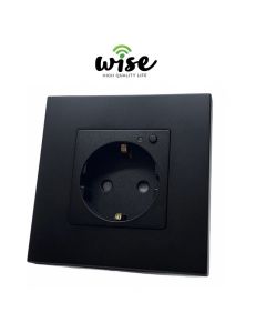 Wise Wifi pametna utičnica, ugradna 16a - MAT panel crna - PMK000161A00000