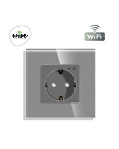 Wifi pametna uticnica, ugradna, stakleni panel sivi, 16A WU0004 - PMK000004A00000