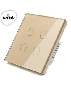 Wise Wifi pametni prekidač 4 tastera - stakleni panel krem - PMK000194A00000