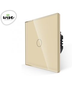 Wise Wifi pametni prekidač 1 taster - stakleni krem panel - PMK000018A00000