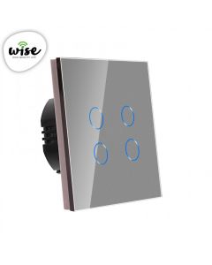 Wise Wifi pametni prekidač 4 tastera - stakleni panel sivi - PMK000196A00000
