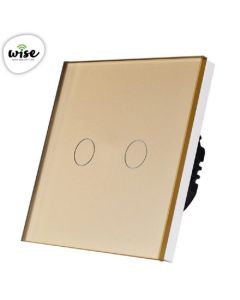 Wise Wifi + RF pametni prekidač, 2 tastera - stakleni panel krem - PMK000206A00000