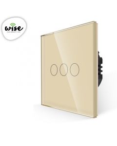 Wise Wifi pametni prekidač 3 tastera - stakleni krem panel - PMK000020A00000