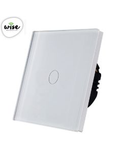 Wise Wifi + RF pametni prekidač, 1 taster - stakleni panel beli - PMK000038A00000
