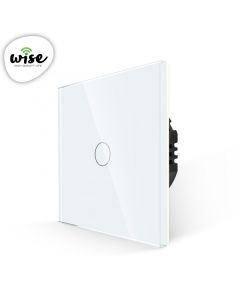 Wise Wifi pametni prekidač, 1 taster - stakleni panel beli - PMK000001A00000