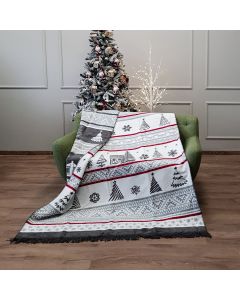 DEKOR DOM Ćebe COTTON Christmas 200x230 - Winter White 18100a