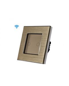 Wise Wifi pametni prekidač, 2 tastera, aluminijumski panel krem - PMK000025A00000