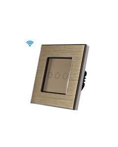 Wise Wifi pametni prekidač, 3 tastera, aluminijumski panel krem - PMK000030A00000