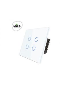 Wise Wifi pametni prekidač 4 tastera - stakleni panel beli - PMK000193A00000