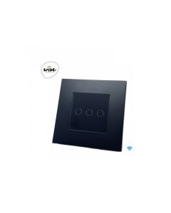 Wise WISE wifi pametni prekidač - 3 tastera, PVC mat panel crni - PMK000153A00000