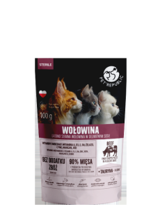 PET REPUBLIC Vlažna hrana za sterilisane mačke Govedinom 100g - 3012830