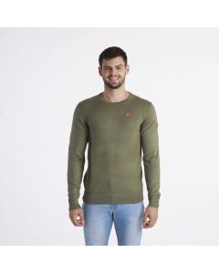 GEOGRAPHICAL NORWAY Džemper ferasmo dark kaki men 246 pna M - WY3022H-GNL