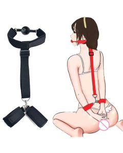 BDSM set – kugla za usta, lisice, set za vezivanje