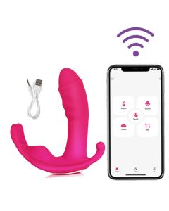 Nosivi leptir vibrator sa daljinskim (nevidljivi) crvena