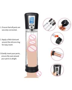 Automatska punjiva pumpa za penis sa LCD ekranom