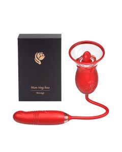 Rose vibrator 3-u-1 – lizanje, sisanje, G tačka