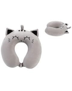 ITOTAL Jastuk za putovanje Mačka Siva