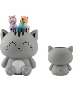 ITOTAL Čaša za olovke Siva mačka