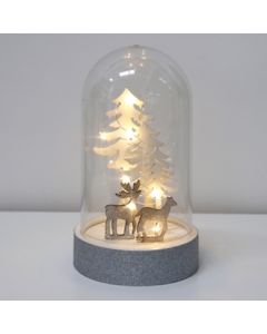 DEKOR DOM Novogodišnja LED dekoracija 11x19.5 Cloche Reindeer XM6052 - 023491