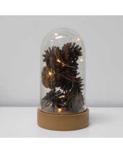 DEKOR DOM Novogodišnja LED dekoracija 11x19.5 Cloche Pinecone XM6056 - 023492
