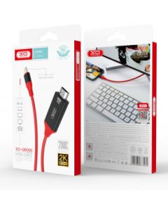 XO Kabl GB006 Lightning ulaz HDMI izlaz 2K, 1.8M, crna - 21018-1