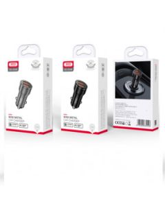 XO Auto adapter CC48 dual usb metal, crna - 20930-1-1