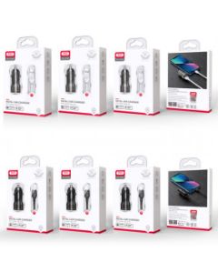 XO Auto punjač CC48 dual usb sa Iphone kablom - 21055