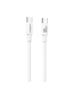 XO Kabl USB-C na USB-C NB-Q293, 100W, 1m, bela - 1820057