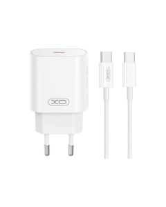 XO Kućni punjač CE25 25W USB C+TypeC, bela - 1820068