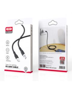 XO Kabl NB208A Silikonski Type-C na Lightning 20W, crna - 21005