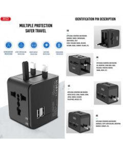 XO Adapter punjač WL01, UK,US,EU,AU, crna - 24751-1-1