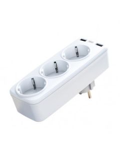 XO Adapter punjač WL08 (3AC+2USB 2.4A), bela - 20946