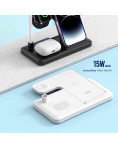 XO Punjač bežični WX033 4u1 za smart uređaje 15w, bela - 24743-1-1