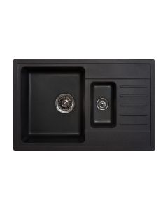 METALAC INKO Sudopera XGranitna Quadro Plus 1.5D 780x500 fi 90 sa sifonom crna - 158549