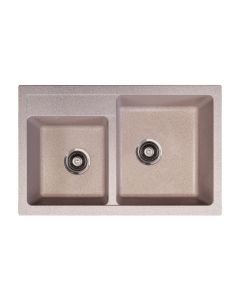 METALAC INKO Sudopera XGranitna Quadro Plus 2D 780X500 fi 90 sa sifonom bež - 171006