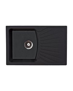 METALAC INKO Sudopera XGranitna Quadro Plus 770x500 fi 90 sa sifonom crna - 137410
