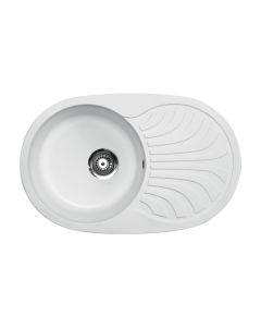 METALAC INKO Sudopera granitna xVenera PLUS 780x500 fi 90 sa sifonom bela - 129064