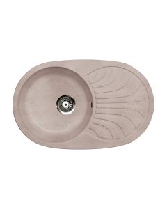 METALAC INKO Sudopera granitna xVenera PLUS 780x500 fi 90 sa sifonom bež - 129071-1