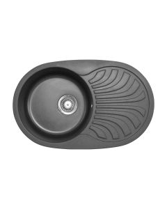 METALAC INKO Sudopera granitna xVenera PLUS 780x500 fi 90 sa sifonom crna - 129067