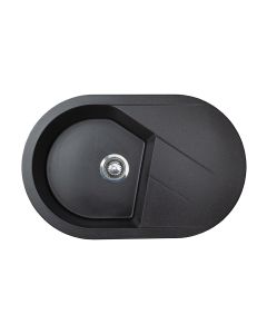 METALAC INKO Sudopera X Granitna Vesta Plus 780×500 fi sifona 90 crna - 190595-1