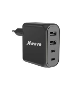 XWAVE Punjač GaN100-2A2C, ultra-brzi 100w, 2USB-A + 2USB-C, crna - 1280196