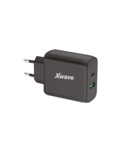 XWAVE Punjač GaN45-AC, ultra-brzi 45W USB-A + USB-C, crna - 1280198
