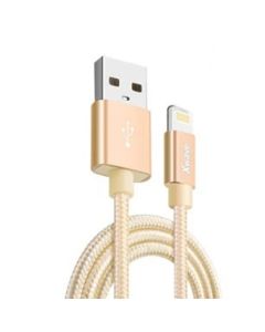 XWAVE Kabl USB Iphone 3A ALU, 1.2m, pleteni, zlatna - 1280100