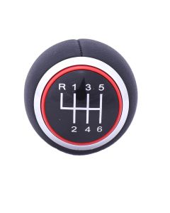 888 CAR ACCESSORIES Audi A3 2003-2012 ručica menjača kozna 6 brzina crveni krug - YCGK060A-6